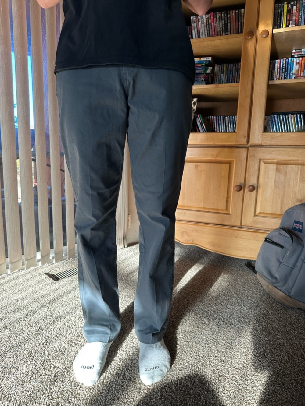 Dickies Men's Charcoal Gray Straight Leg Chinos